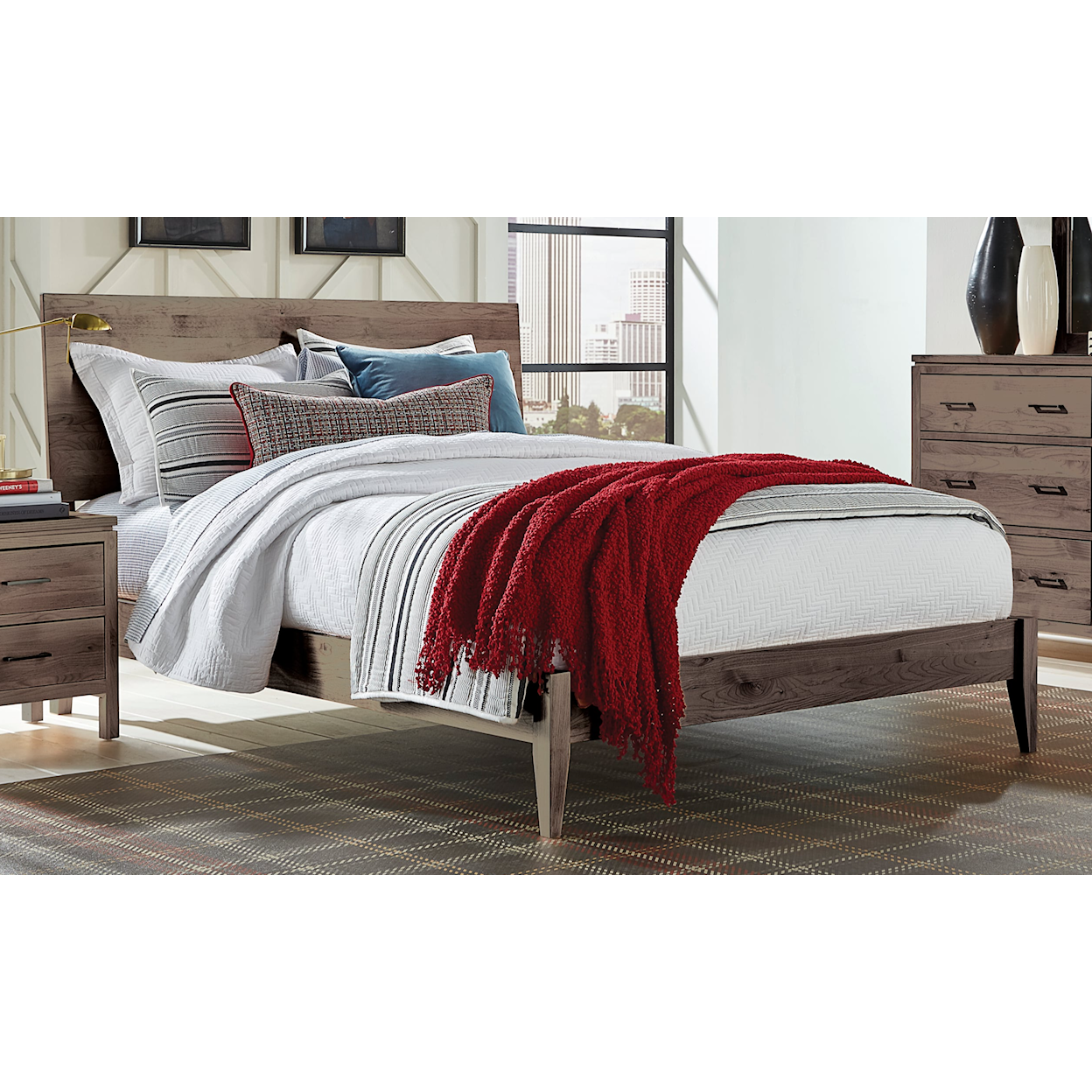 Archbold Furniture 2 West King Modern Platform Bed