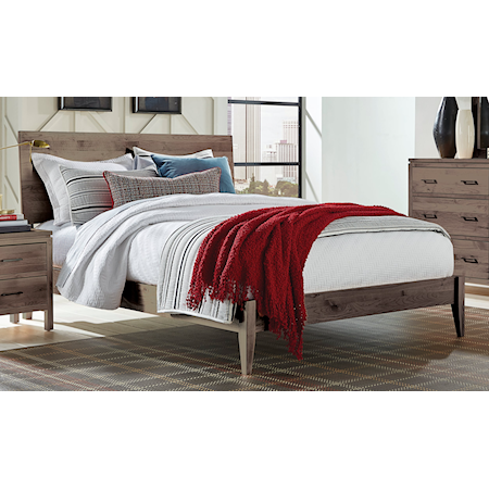 King Modern Platform Solid Wood Bed