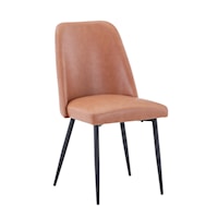 Maddox Contemporary Upholstered Dining Chair - Light Brown