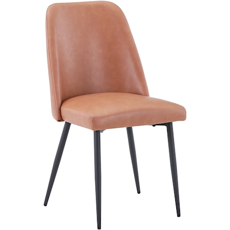 Maddox Contemporary Upholstered Dining Chair - Light Brown