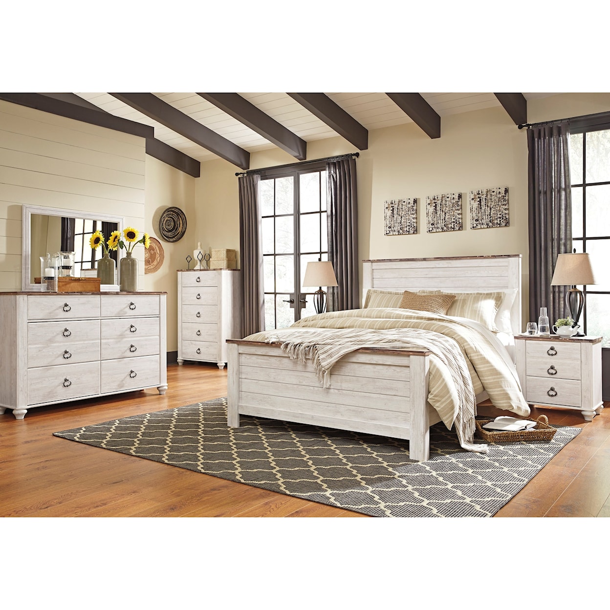 Signature Design by Ashley Willowton 7PC Queen Bedroom Group