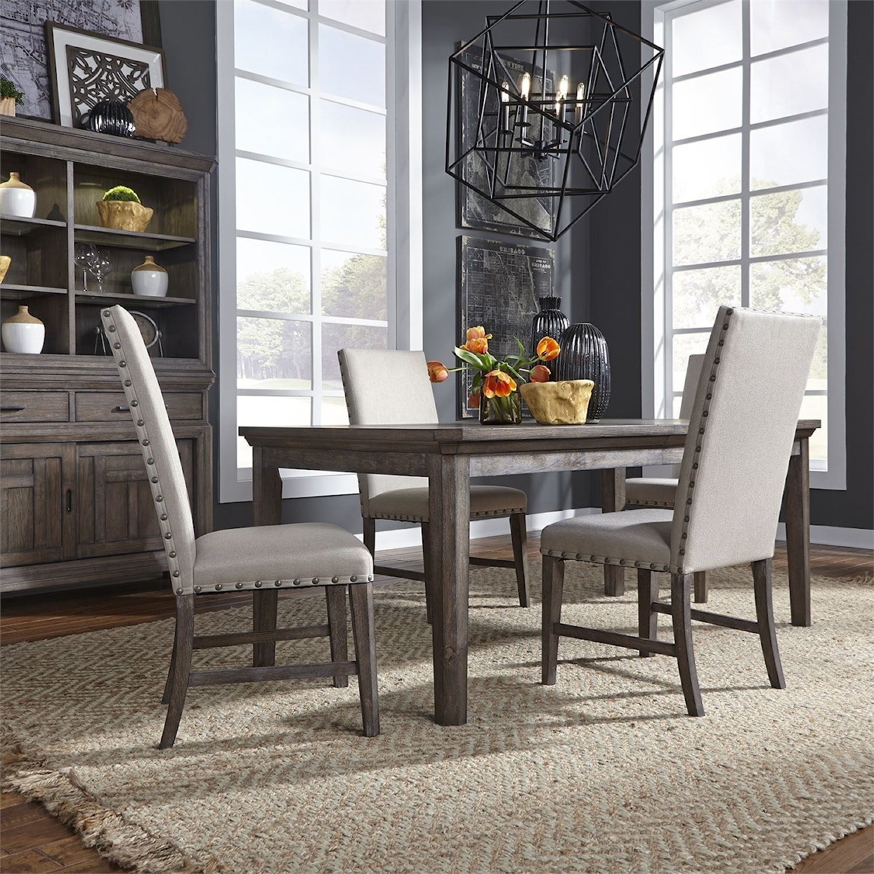 Liberty Furniture Artisan Prairie 5-Piece Rectangular Table Set