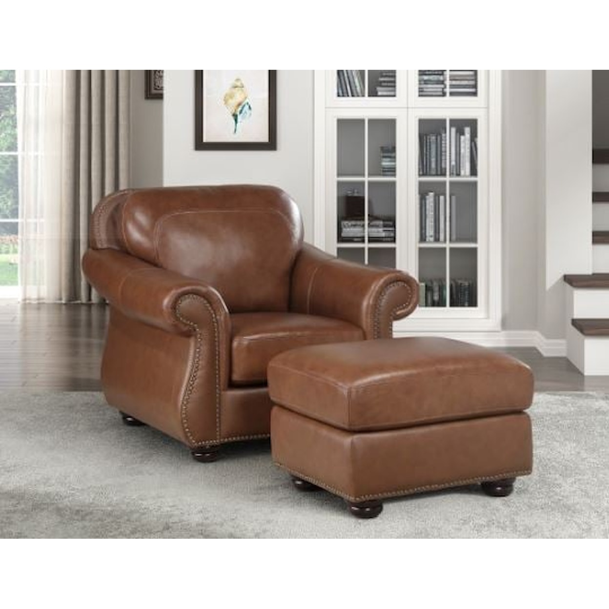 Homelegance Attleboro Chair and Ottoman Set