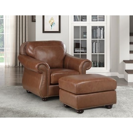 Chair and Ottoman Set