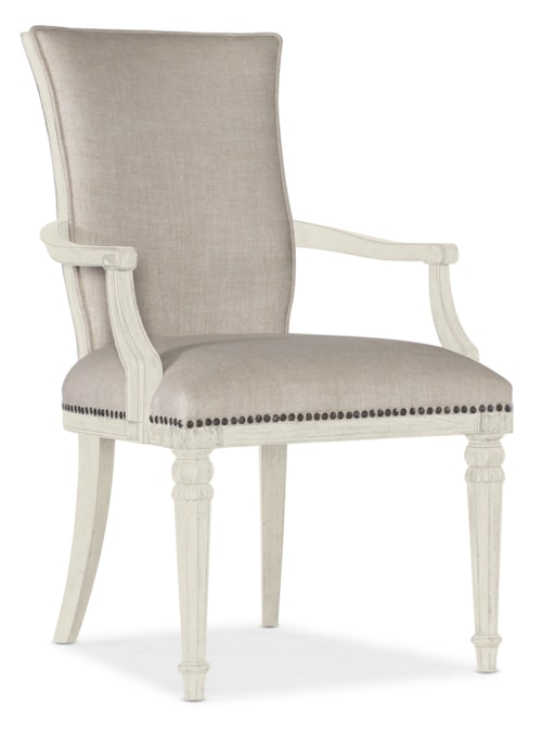 Transitional Upholstered Arm Chair with Nailhead Trim