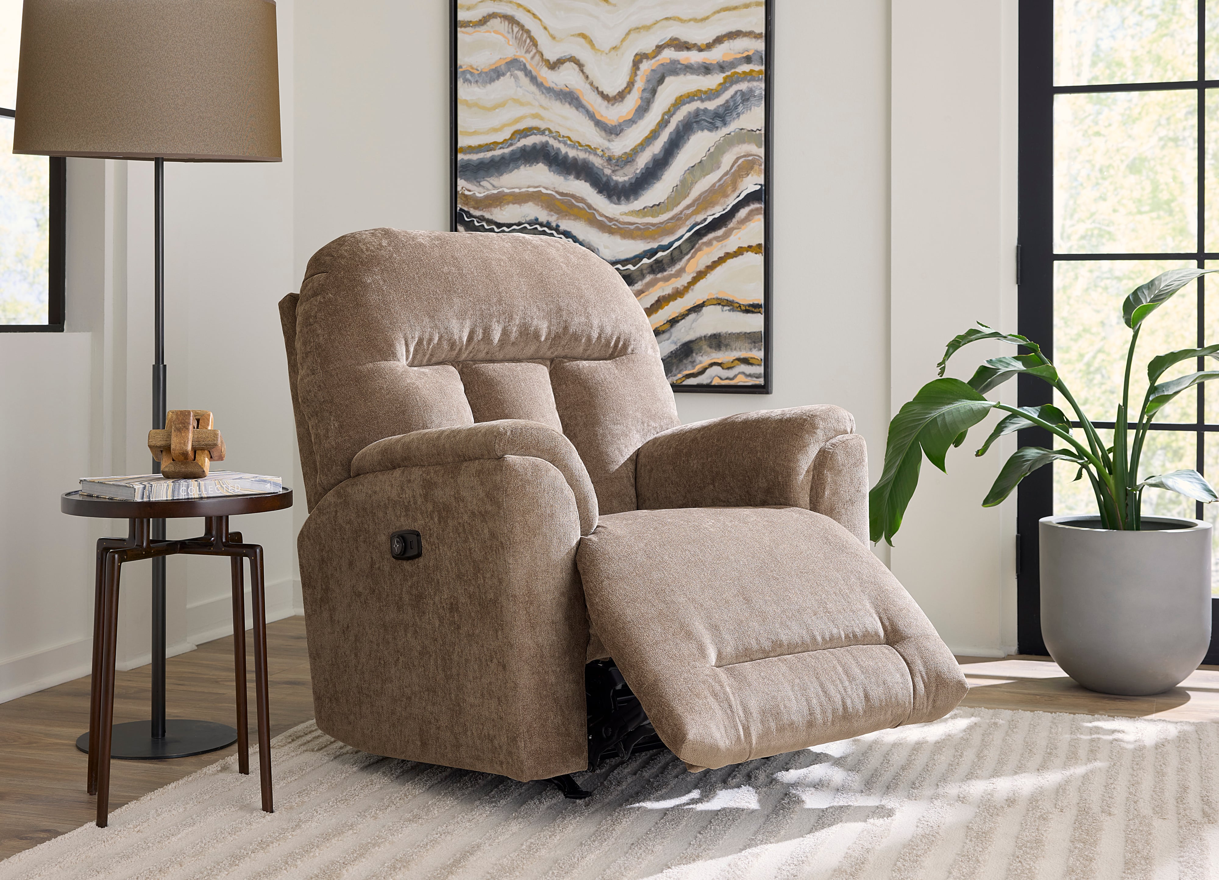 Best Home Furnishings Suitably Power Rocker Recliner