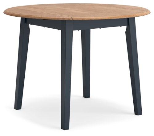 Casual Round Dining Table with Drop Leaves