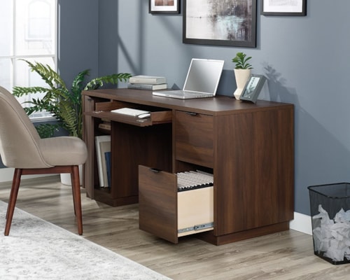Contemporary Englewood 3-Drawer Computer Desk with File Cabinet
