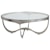 Artistica Artistica Metal Sophie Contemporary Round Metal Cocktail Table with Glass Top