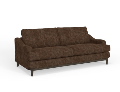 Mid-Century Modern 2-Cushion Sofa with Slope Arms