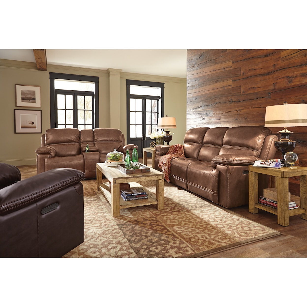 Flexsteel Park Power Headrest Reclining Sofa