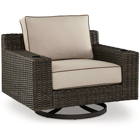 Outdoor Swivel Lounge With Cushion