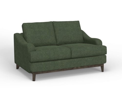 Mid-Century Modern Loveseat with Slope Arms