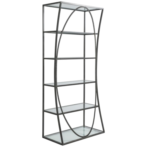 Ellipse Contemporary Etagere Bookcase
