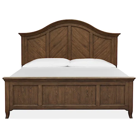 Transitional Queen Panel Bed