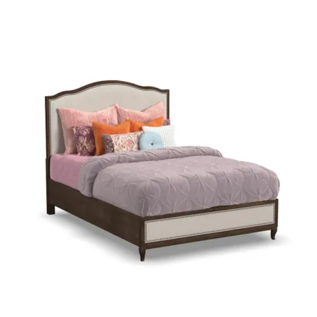 Upholstered Arched Queen Bed