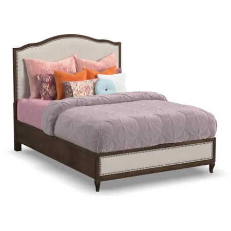 Upholstered Arched Queen Bed