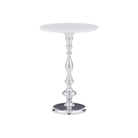 Transitional Silver Side Table