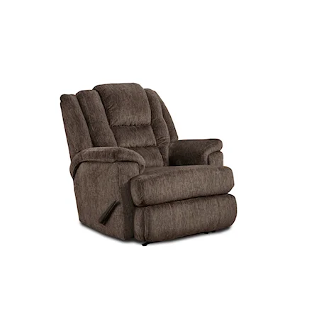 Traditional Manual Recliner with Pillow Arms