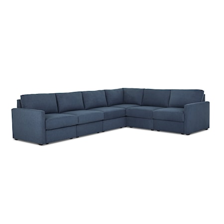 Narrow-Arm 6-Seat Sectional Sofa