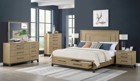 Queen Panel Storage Bed