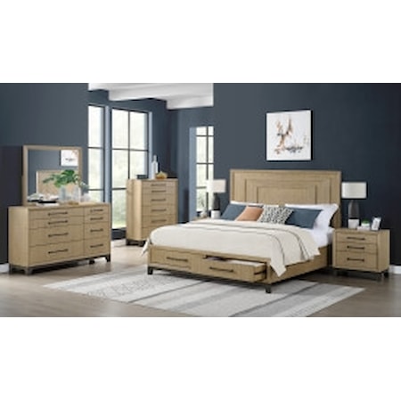 4-Piece Queen Panel Storage Bedroom Set