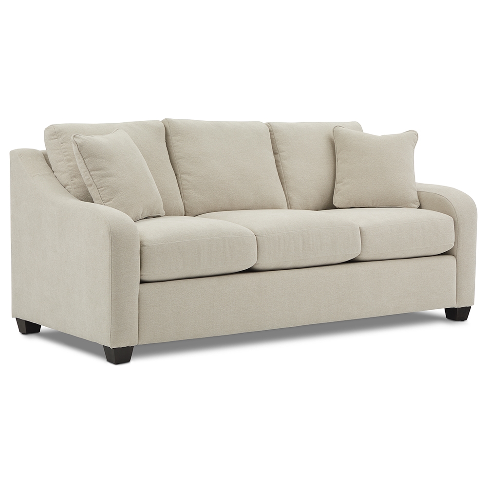 Slope-Arm Sofa w/Throw Pillows