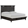 Magnussen Home Sierra Bedroom Queen Lighted Panel Bed with Bench