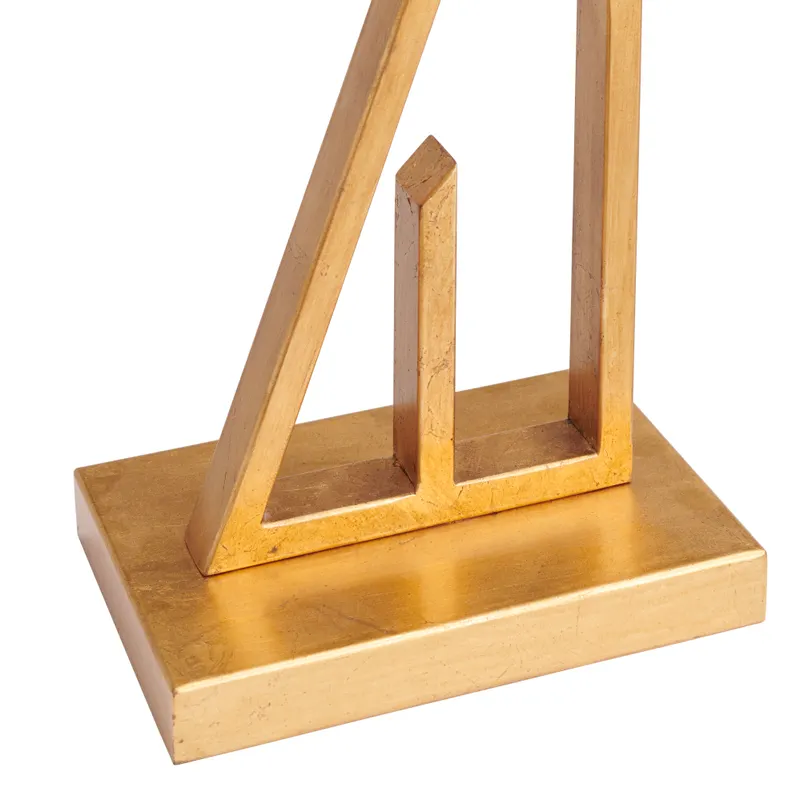 Crestview Collection Crestview Collection Modern Angular Gold Metal Table Lamp