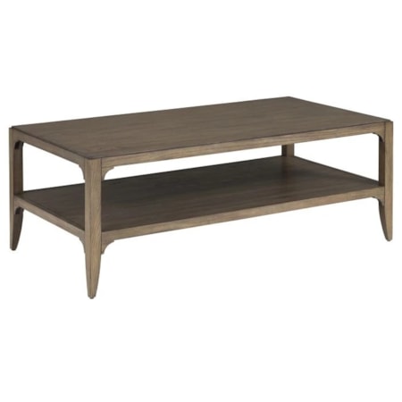 48" HPL Cocktail Table w/Lower Shelf