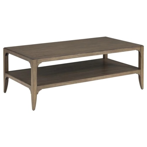 Contemporary 48" HPL Cocktail Table w/Lower Shelf