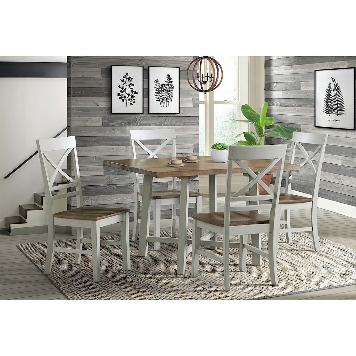 Elements International El Paso 5-Piece Table and Chair Set
