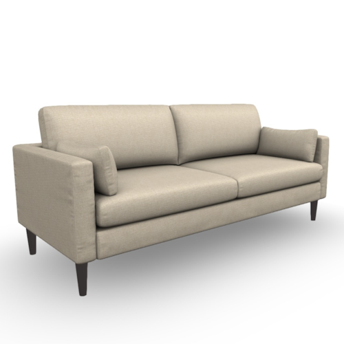 Contemporary Sofa with Two Pillows