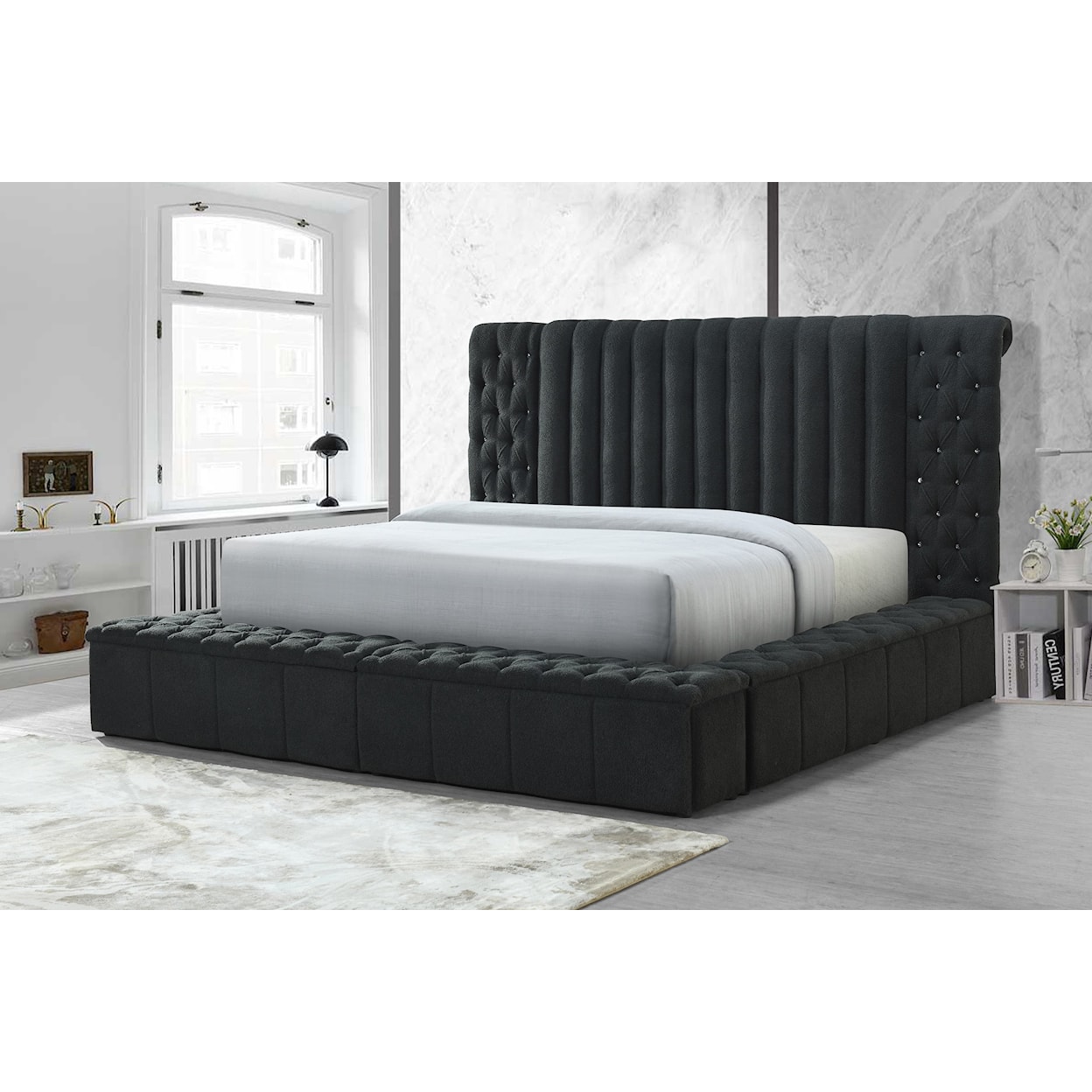 Crown Mark DANBURY Upholstered Storage Bed - King