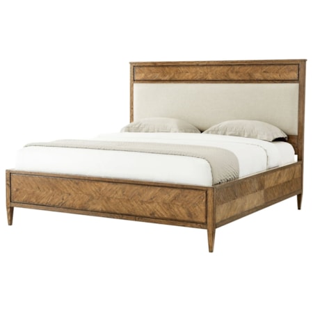 Upholstered California King Panel Bed