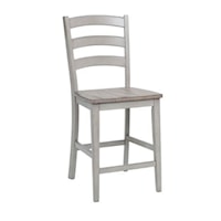 Farmhouse Arched Barstool with Ladder Back