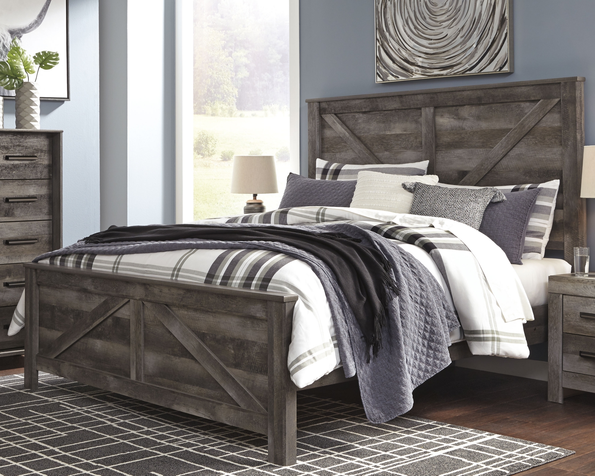 King Crossbuck Panel Bed