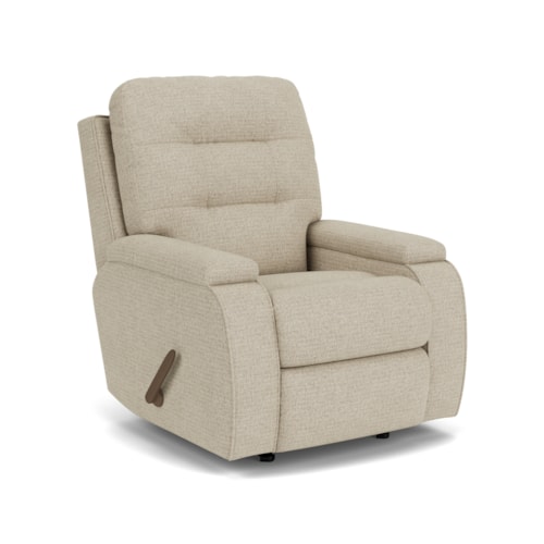 Swivel Glider Recliner with Channeled Back