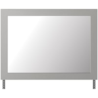 Gray Finish Bedroom Mirror