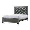 Crown Mark Kaia Queen Panel Bed with Upholstered Headboard