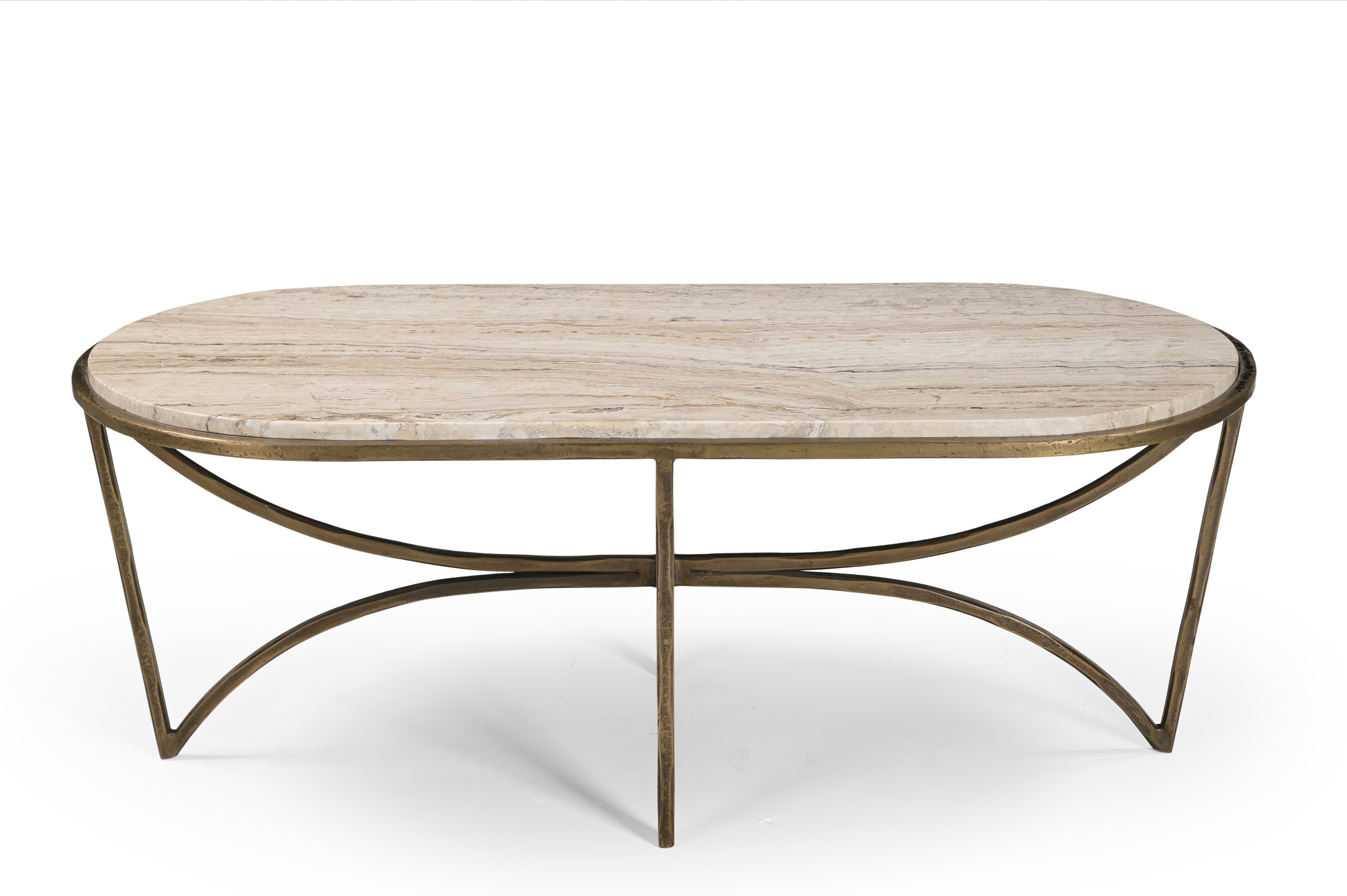 Furniture Classics Furniture Classics Oval Coffee Table with Marble Top