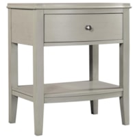 Transitional 1 Drawer Nightstand with Felt Lined Drawer