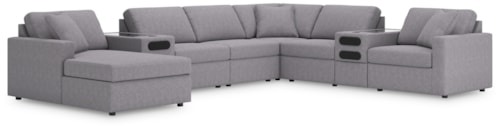 8-Piece Sectional With Audio System And Chaise