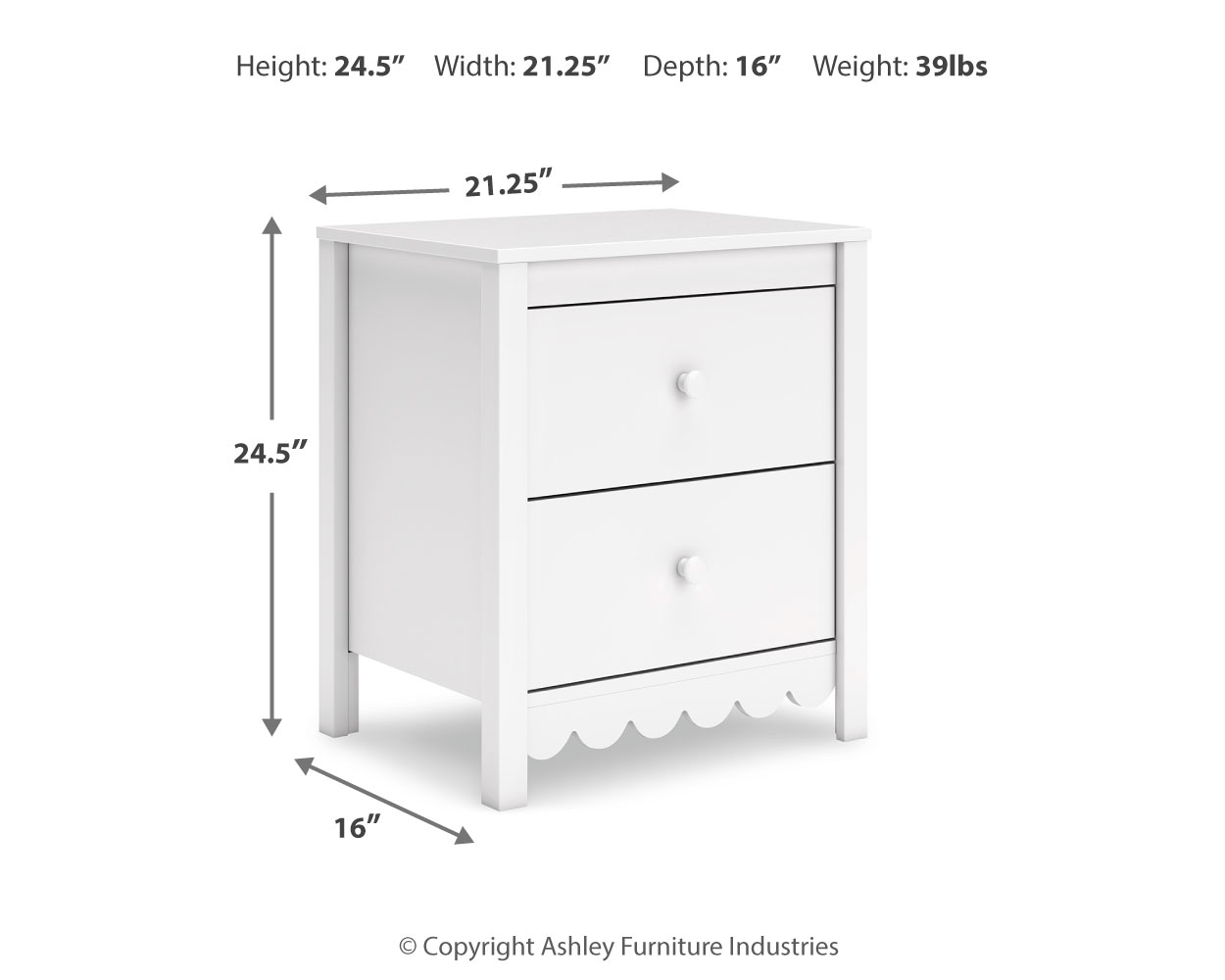 2-Drawer Nightstand