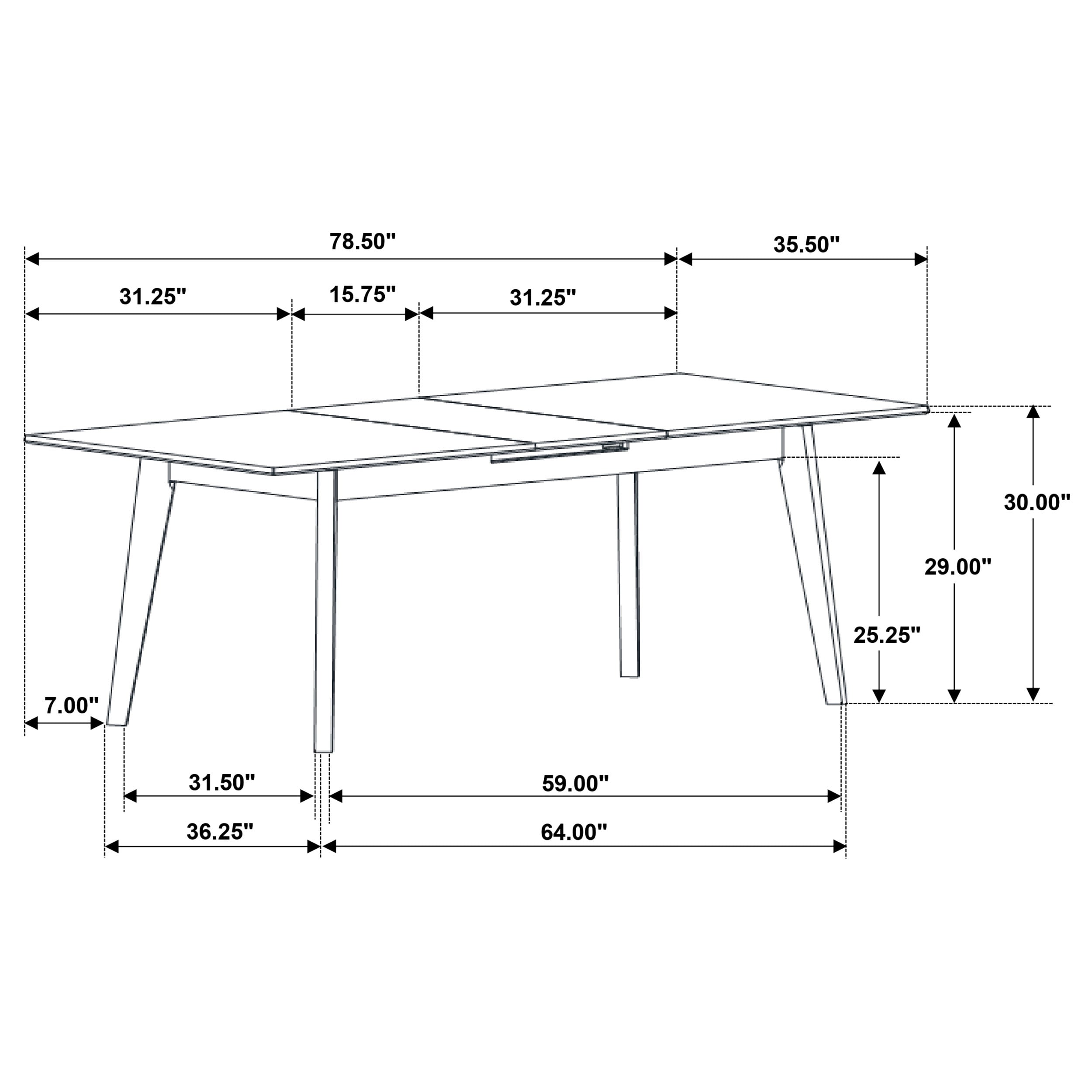 Coaster Crestmont 78-inch Extension Dining Table Faux Marble