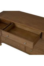 Flexsteel Statements Azalea Traditional Seven-Drawer Dresser with Soft-Close Drawers