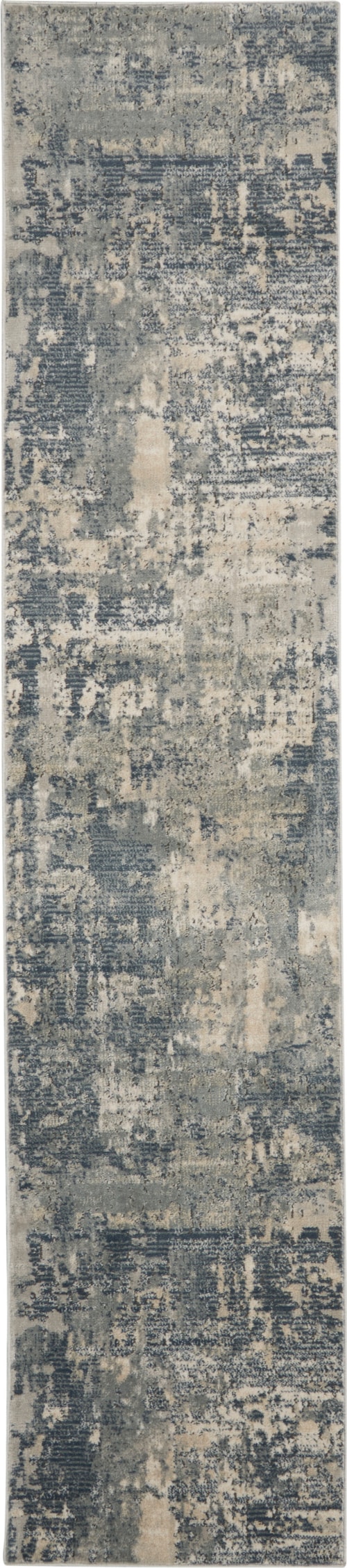 2'2" x 7'6" Grey/Beige Runner Rug