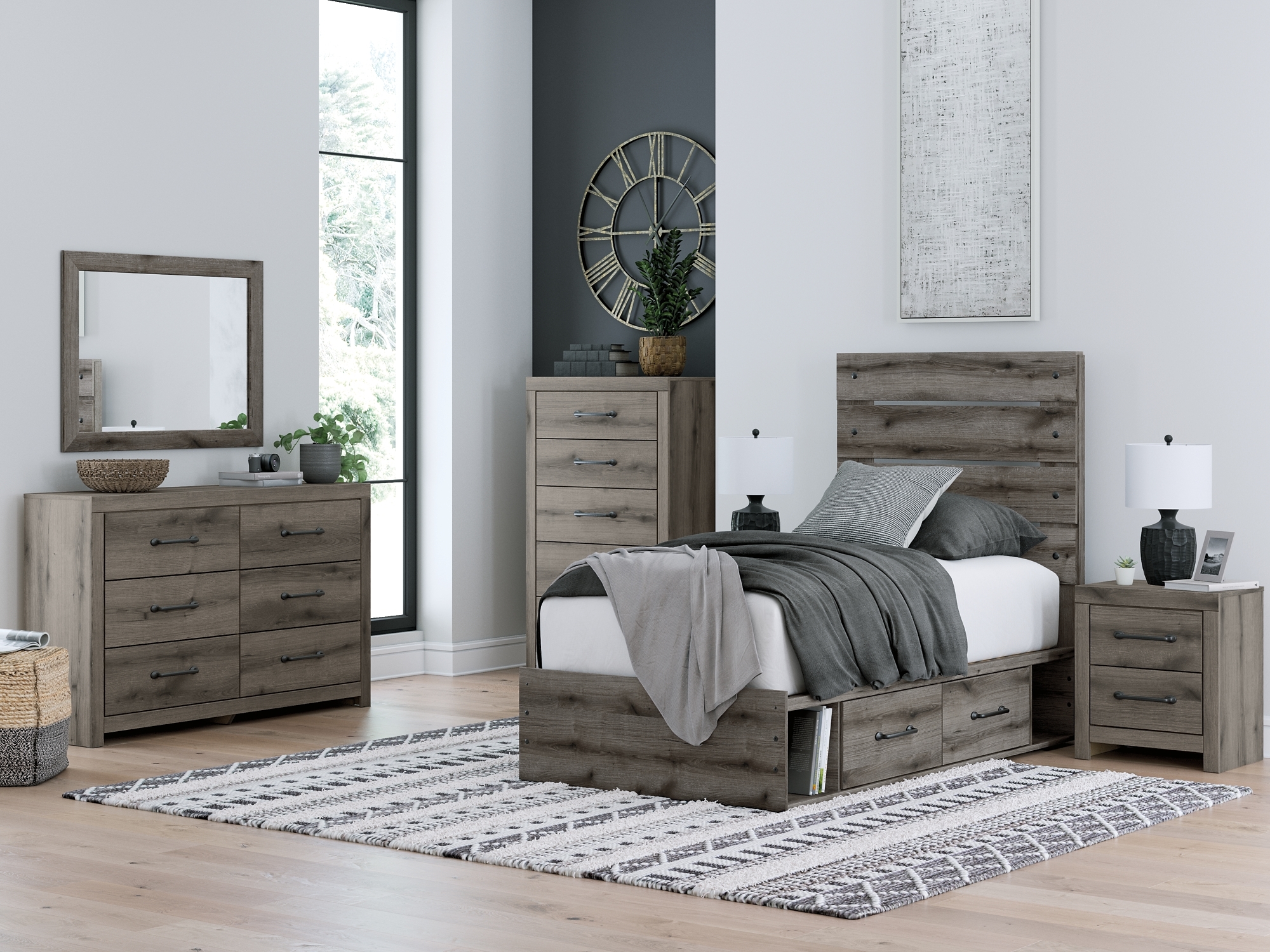 Signature Design by Ashley Graystorm Twin Panel Bed