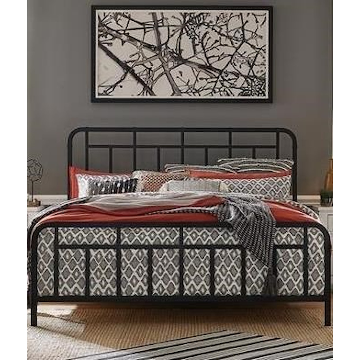 Magnussen Home Harper Springs Bedroom King Metal Panel Bed