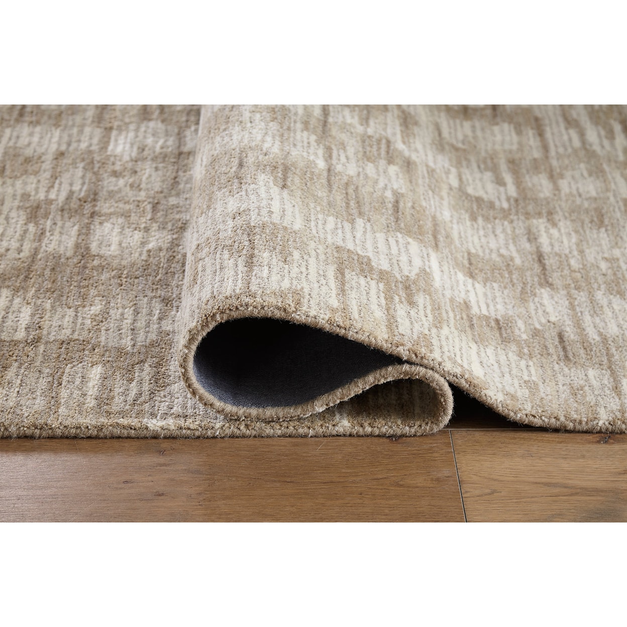 Ashley Furniture Signature Design Contemporary Area Rugs Abanlane Brown/Cream Medium Rug